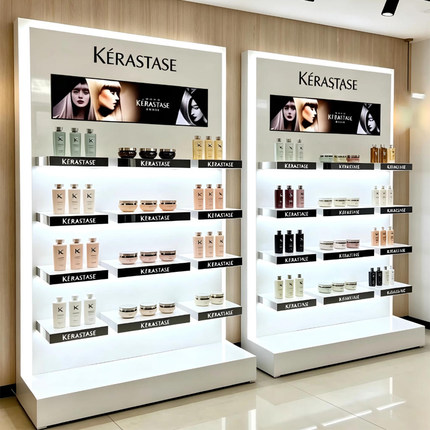 新款卡诗资生堂美发店展示柜化妆品货架欧莱雅美容院护肤品展示柜