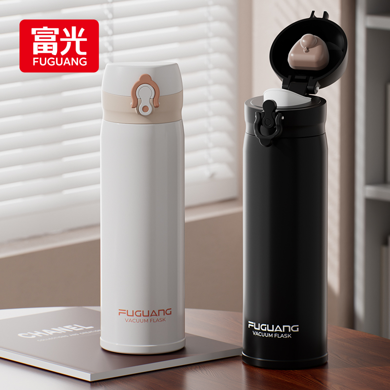 富光保温杯弹跳盖316不锈钢冬天
