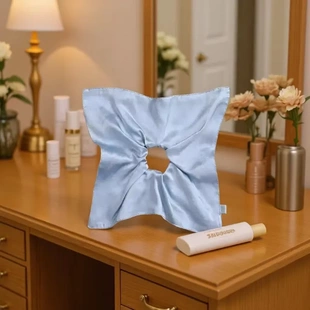 护发真丝方形发圈洋气时尚风车发圈100%桑蚕丝百搭头绳缎面头花潮