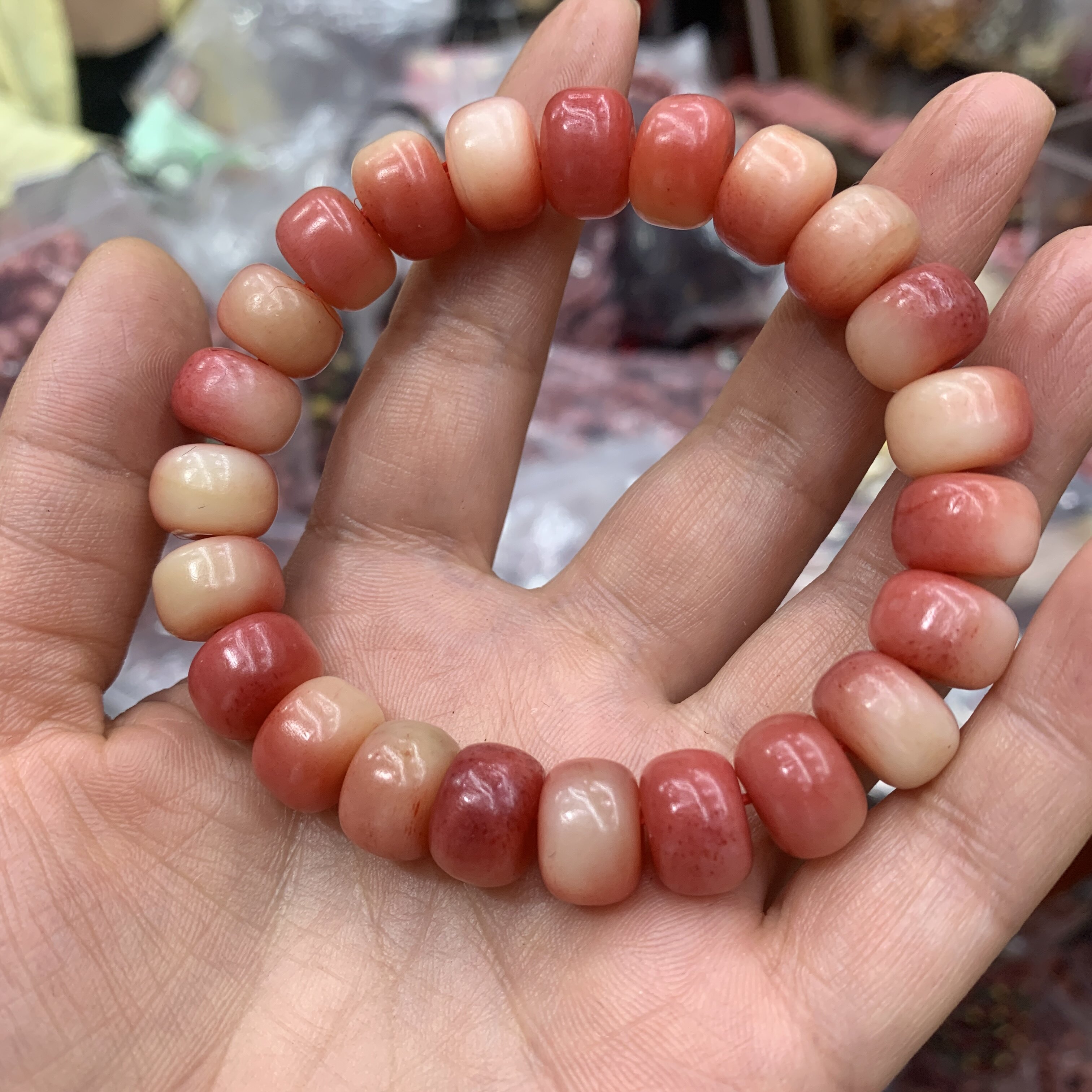 跑量天然满血骆驼骨手串保真骨头珠子老型桶珠手链藏式文玩佛珠