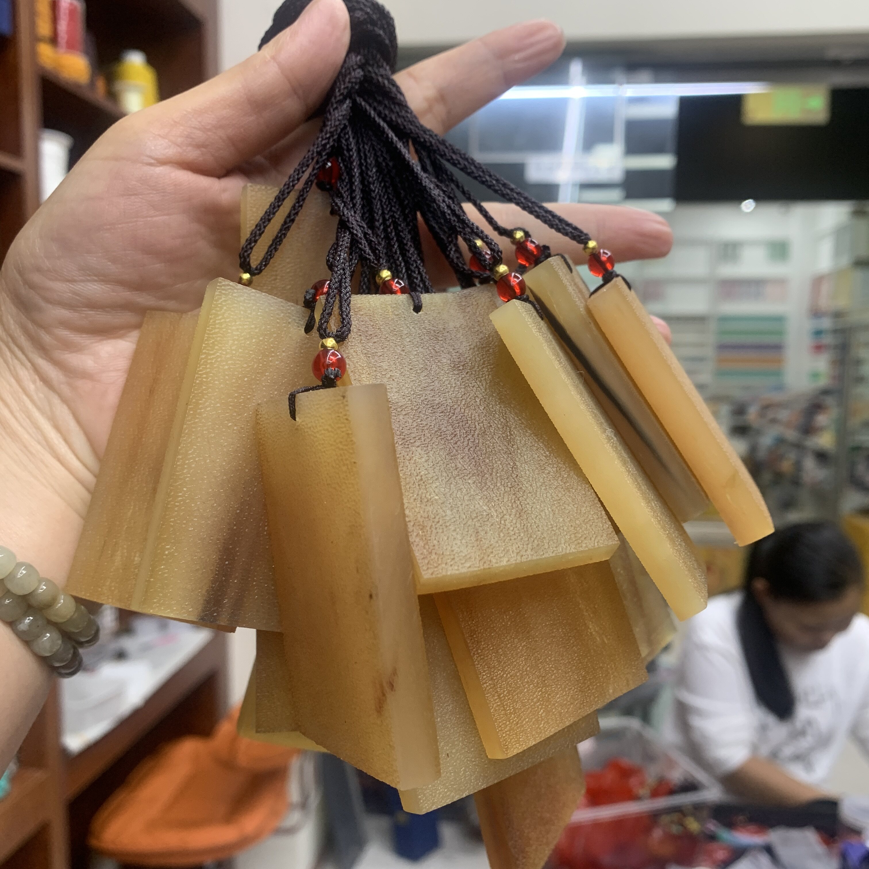羊角无事牌吊坠项链手链手工diy配件材料编绳项链挂件手链串珠