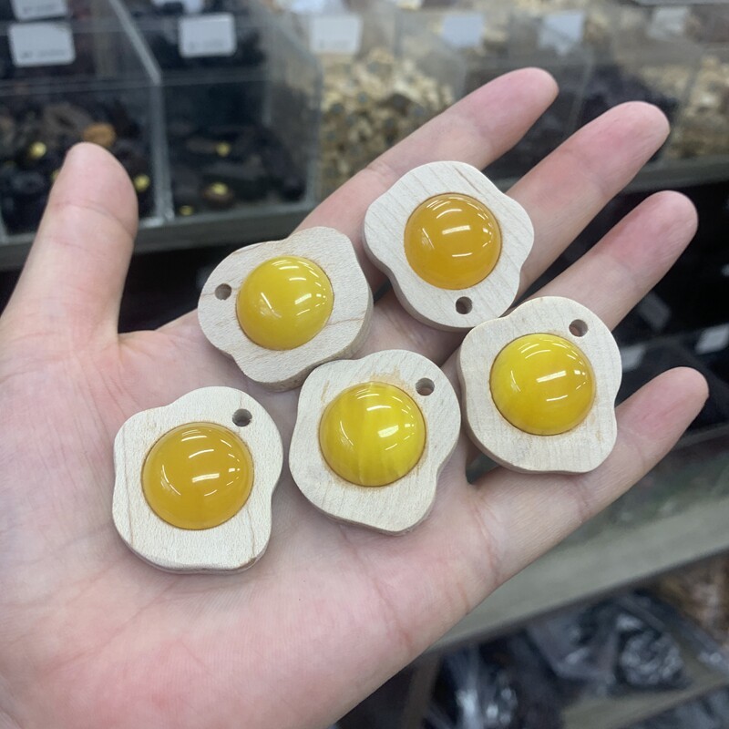 天然蜜蜡荷包蛋diy配件手工编织手绳项链佛珠手串配饰品