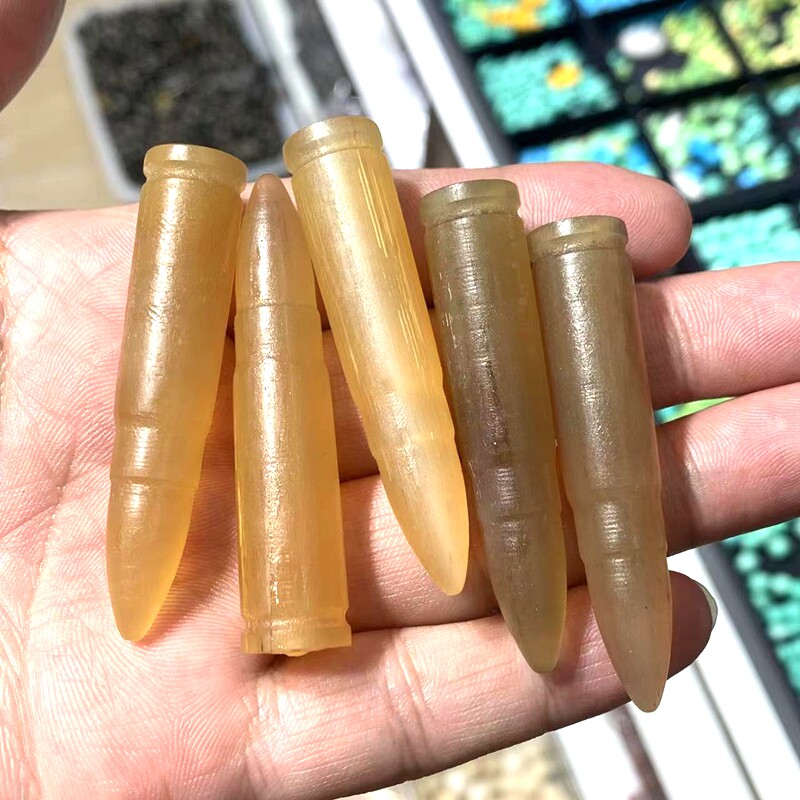 天然西域羚羊角雕刻子弹头吊坠藏式文玩挂架手链佛珠手工diy饰品