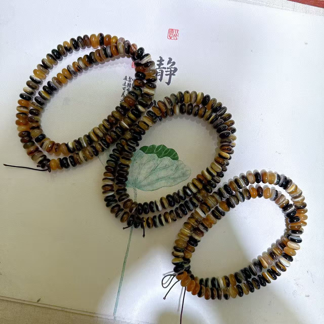 保真西藏牛骨多圈盘珠手串佛珠藏式文玩养身饰品