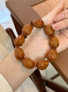 橄榄核人生百态手串，男女同款