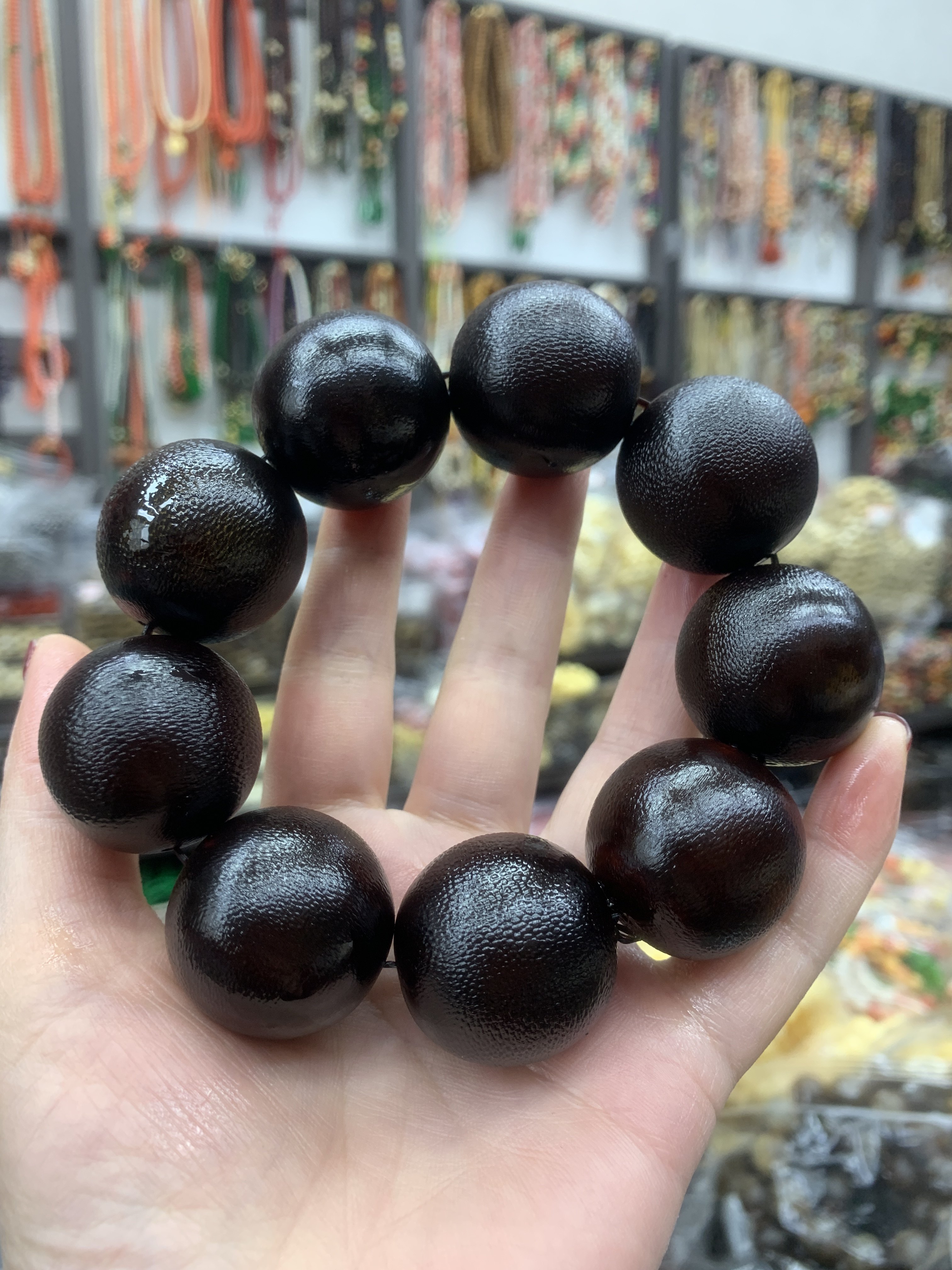 天然牛角披毛老亚披毛犀手串纹路清晰男女尺寸高端佛珠文玩老料