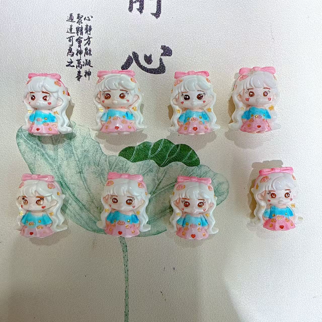 鹿角根付女孩手工diy配件手链串珠手绳挂件项链文玩手串配饰品