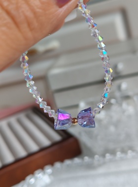 原创2025新款施家水晶手链在逃公主蝴蝶结轻奢高级甜美闺蜜礼物