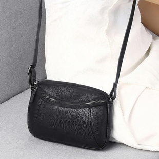 小挎包手拿包女2026新款 潮手包真皮斜挎包小包包百搭贝壳包手机包