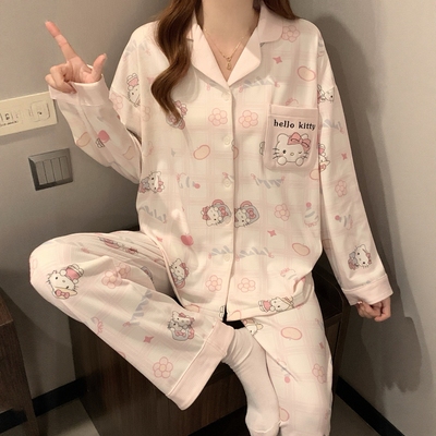 德绒双面保暖长袖开衫卡通家居服