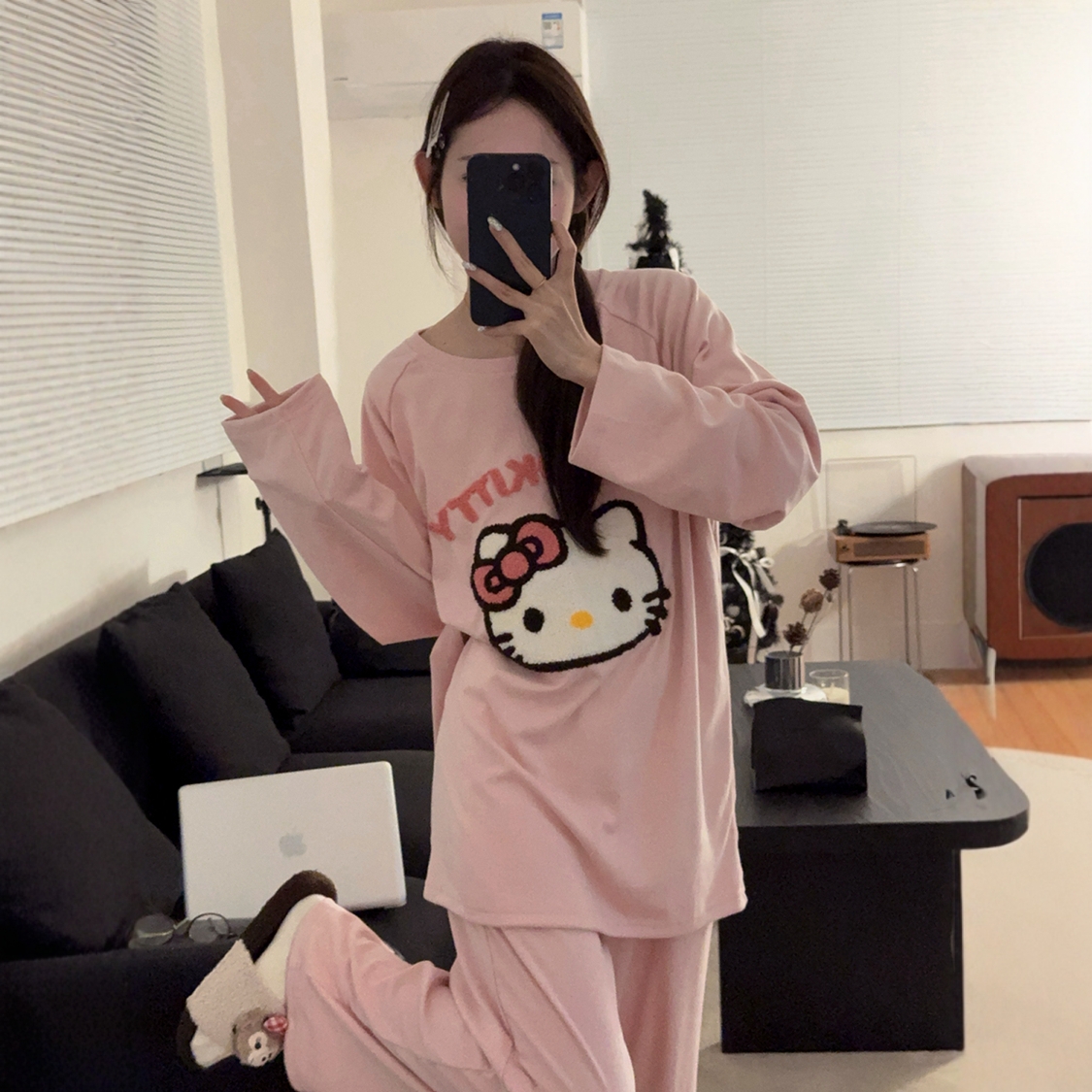 hellokitty德绒睡衣女冬季保暖