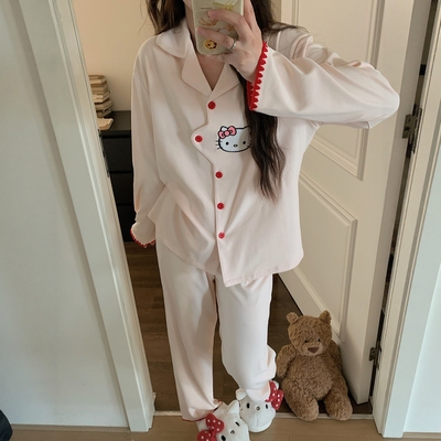 海岛绒双面加厚保暖长袖套装睡衣