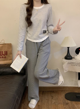 韩系德绒保暖显瘦女睡衣套装