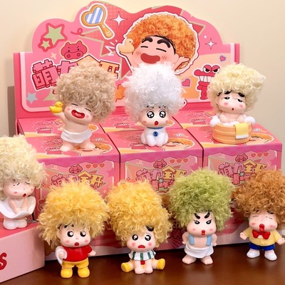 蜡笔小新盲盒萌力全开系列搞怪可爱桌面车载摆件趣味创意装饰送礼