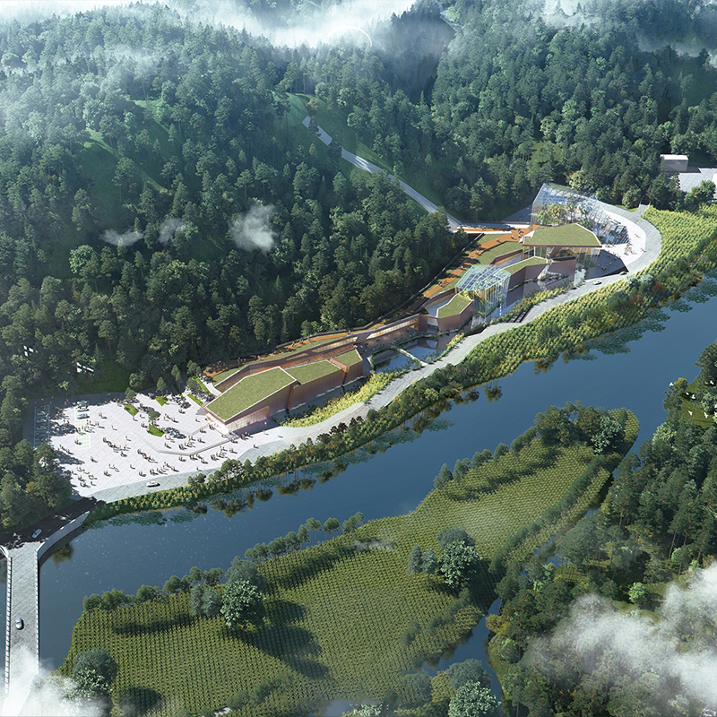 c4d建模3d景观鸟瞰效果图三维建模产品渲染场景合成环境展厅制作