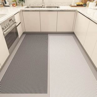 简约现代厨房地垫家用可擦免洗防水防油防滑耐脏pvc脚垫满铺地毯