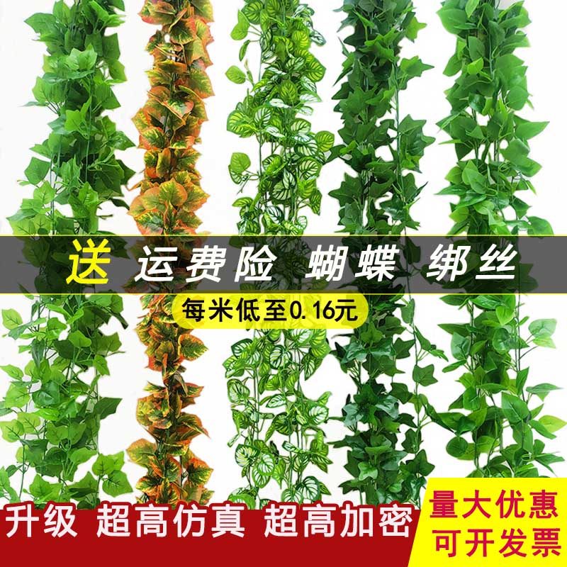 仿真植物假花树叶藤蔓条爬山虎葡萄绿萝室内吊顶管道栏杆缠绕装饰 鲜花速递/花卉仿真/绿植园艺 仿真绿植 原图主图