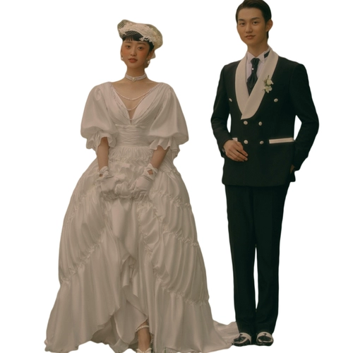 Ретро свадебное свадебное платье в стиле Гонконг