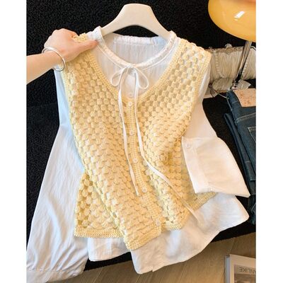 自留款推荐~韩系镂空坎肩
