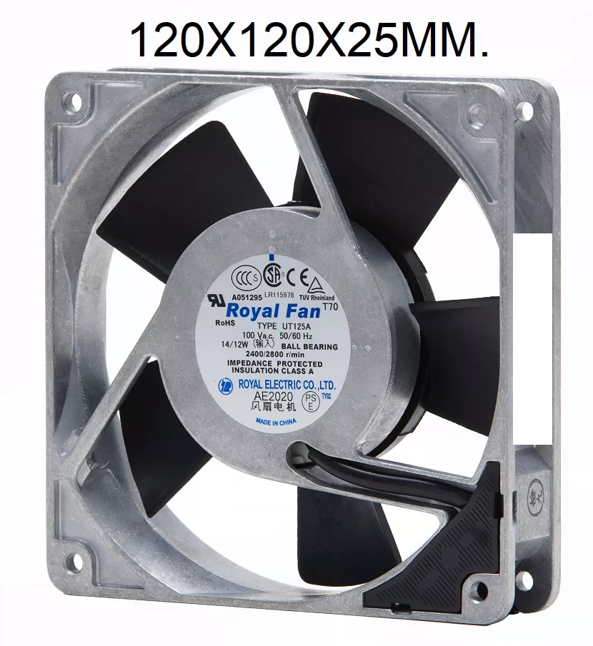 UT125A 200V 14/12W  ROYAL FAN 120X120X25MM散热风扇