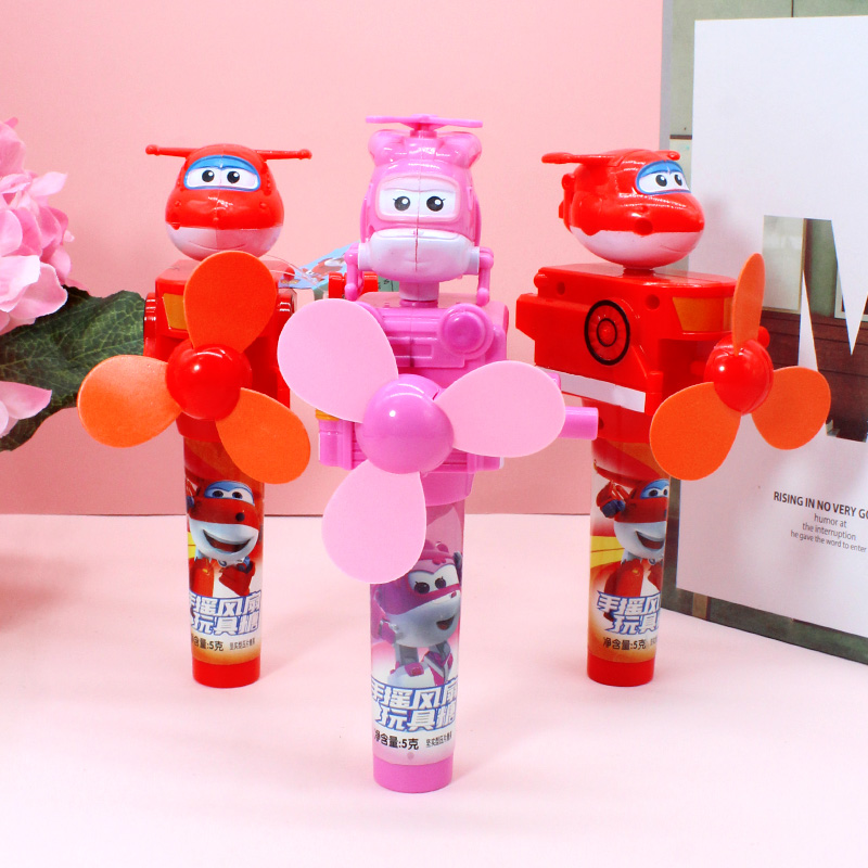 金稻谷超级飞侠手摇迷你风扇玩具