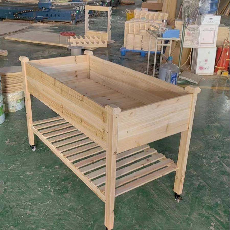 2026款竹木花可移动带滚轮的床落地花双层超大花架子花园用品庭院,家居饰品,花盆,淘宝优惠券,粉丝福利购,淘宝优惠卷