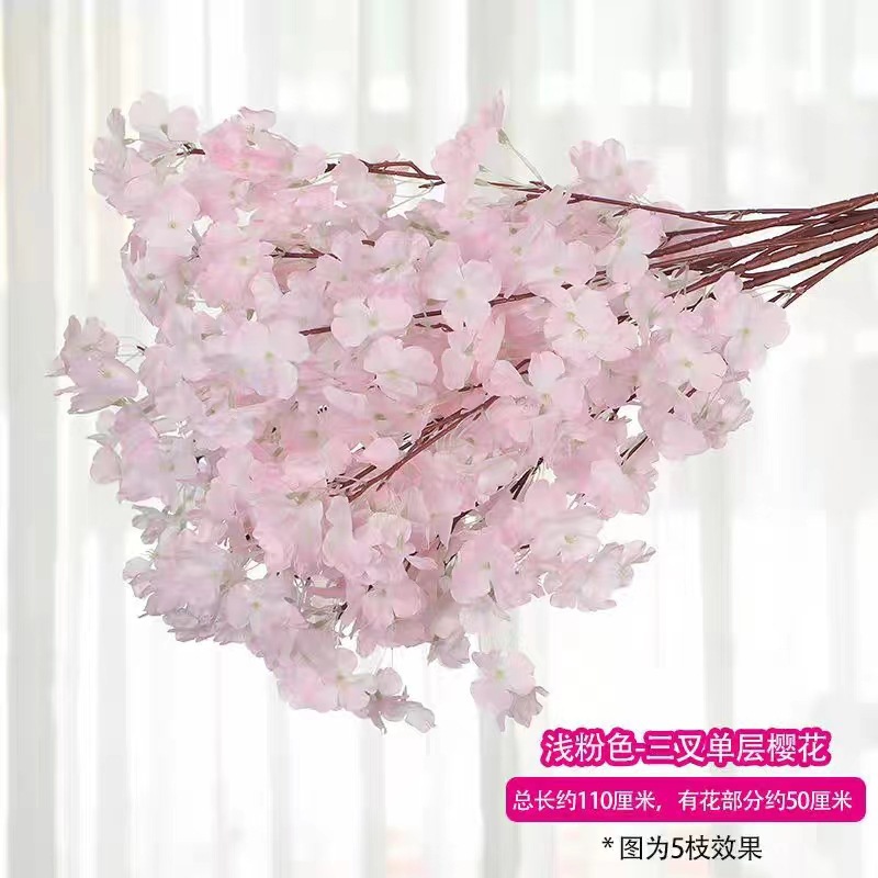 亚马逊外贸仿真樱花枝塑料花婚庆