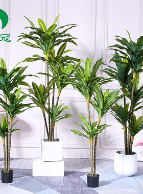 工厂仿真巴西铁巴西木绿植盆栽仿真植物树家居装饰摆件阳台假花卉