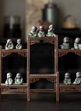 紫砂茶宠小和尚迷你可爱茶宠陶瓷小如来多肉盆摆件家居摆件