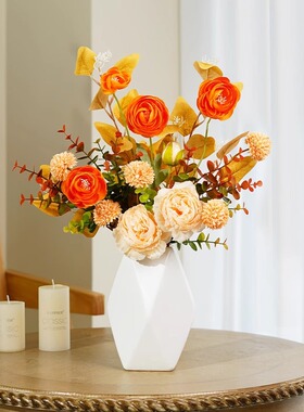 轻奢仿真花假花摆设客厅餐桌花摆花装饰花艺家居插花干花花束摆件