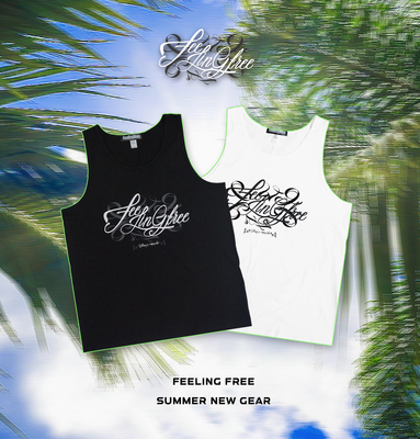 feelingfree背心丝网印透气