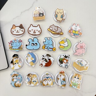 适用于磁吸可充电支架卡通可爱气囊支架手机粘贴式创意桌面支撑架