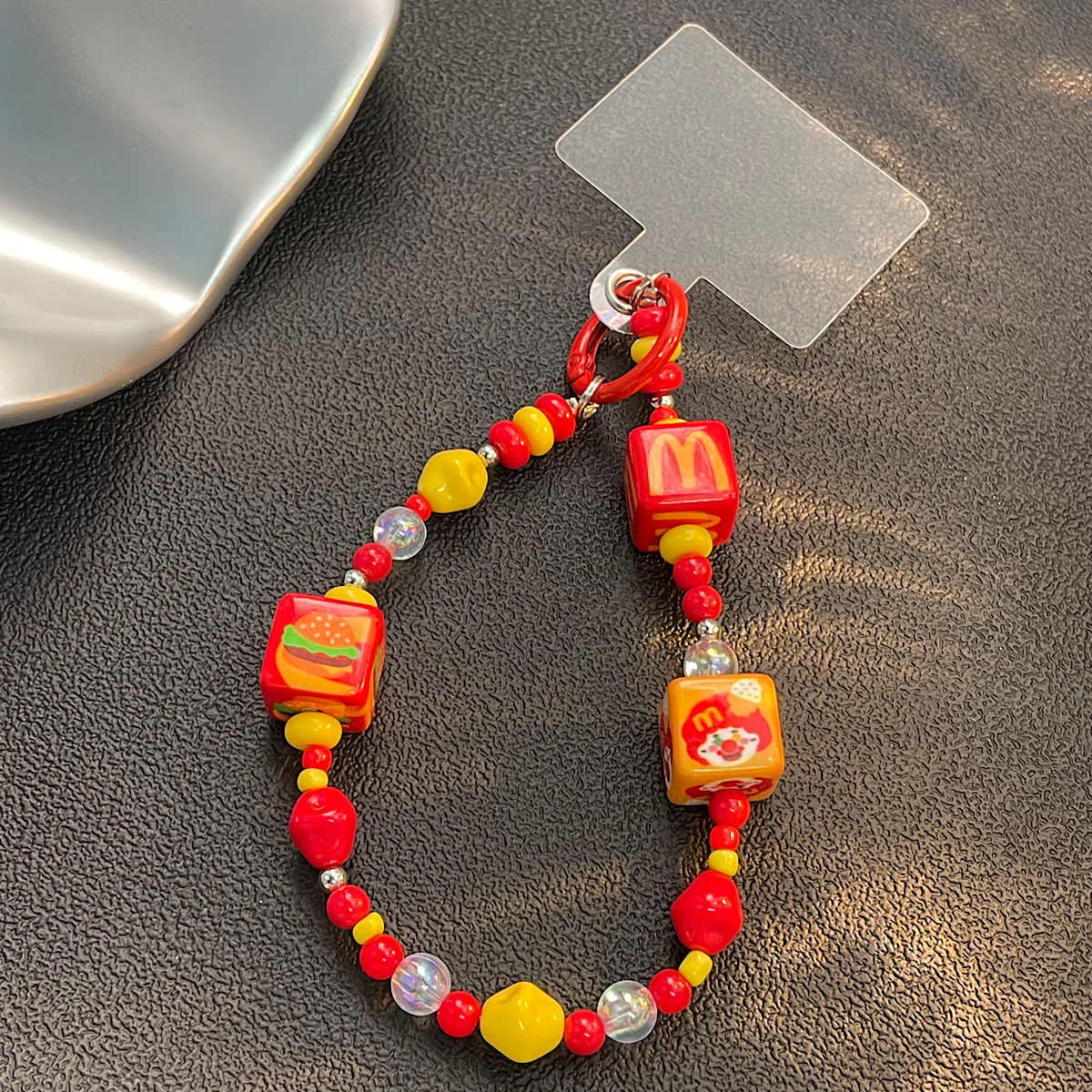 麦当劳原创手机链相机串珠挂件pitty可爱钥匙扣ccd女手机链挂绳