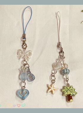 ins椰子树链可爱挂件壳ccd相机链条清新便携挂绳女风百搭