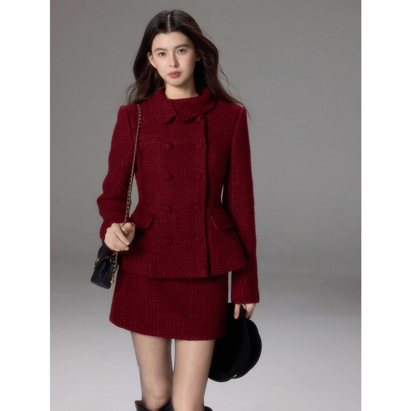 新年圣诞红色高级感套装