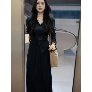 贰羊设计【现货6折】玲珑月 天丝裙砂洗复古老钱风霜感系带连衣裙