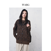 复古美拉德豹纹软糯羊毛针织开衫 陌野 外套 现货5折 贰羊设计