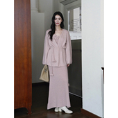 软糯慵懒连衣裙毛衣外套女气质套装 清曼 现货7折 贰羊设计