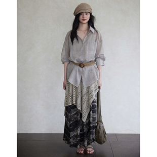 贰羊设计【冉夏】复古编织腰绳女设计感小众腰带百搭收腰搭配饰品