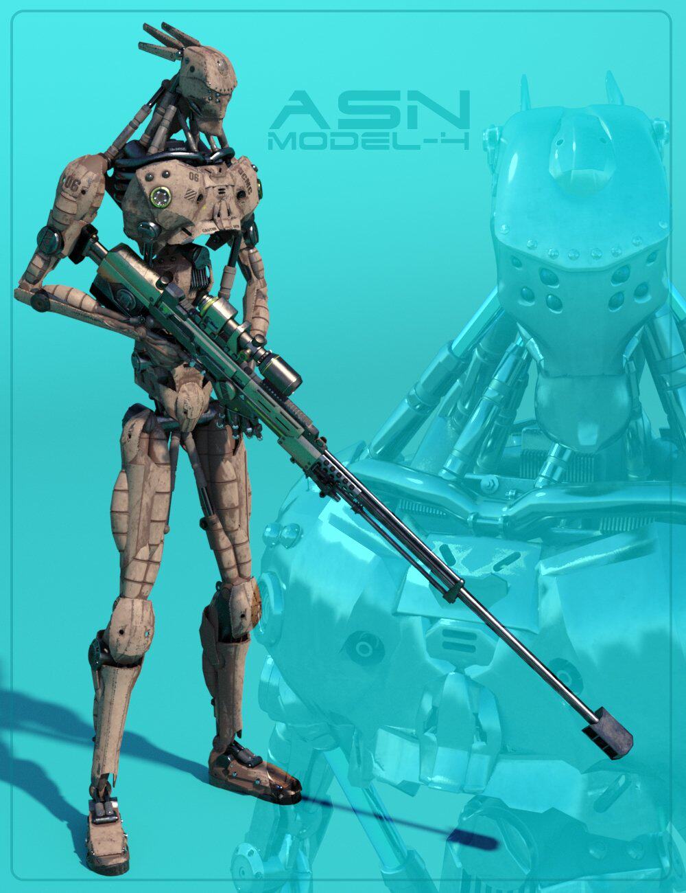 daz3d模型科幻高科技重型双足机械机甲机器人参考素材