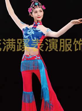 俏花旦舞蹈服戏曲成人京剧心有翎兮梨园小花旦戏服表演服装