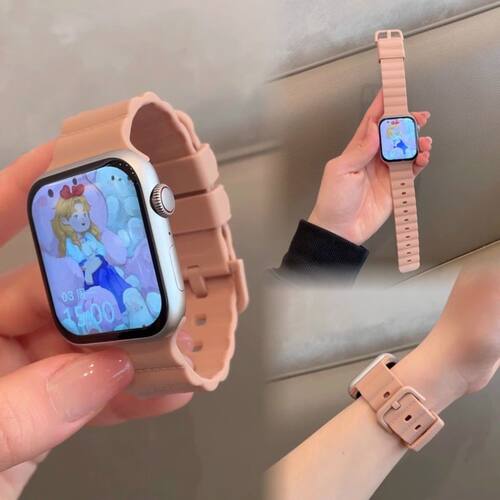 适用苹果手表iwatch11表带applewatch9运动S10硅胶S12女男款腕带