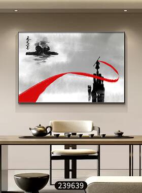 大话西游悟空餐厅装饰画五指山水墨画新中式客厅齐天大圣玄关挂画