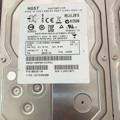 议价-HGST硬盘2T一个，3T一个，成色好，功能正