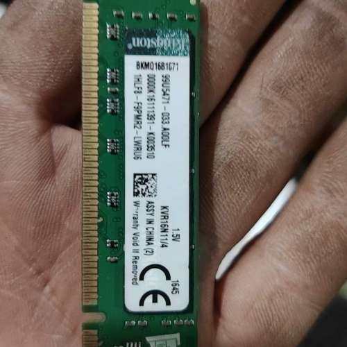 金士顿DDR3 4GB内存条，型号KVR16N11S8/4-