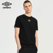 UMBRO yinbao 2019 hè nam mới thời trang cotton gừng màu vàng đen in chữ hoang dã - Áo phông thể thao