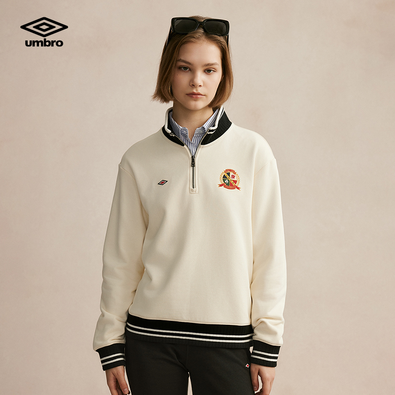 umbro茵宝复古足球长袖运动卫衣