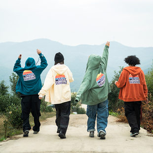 外套潮牌 彩虹字母连帽卫衣宽松拉链开衫 mostwantedlab 国潮情侣款