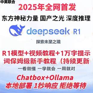 DeepSeek R1 国产ai深度思考AI模型教程本地部署视频教程免费安装