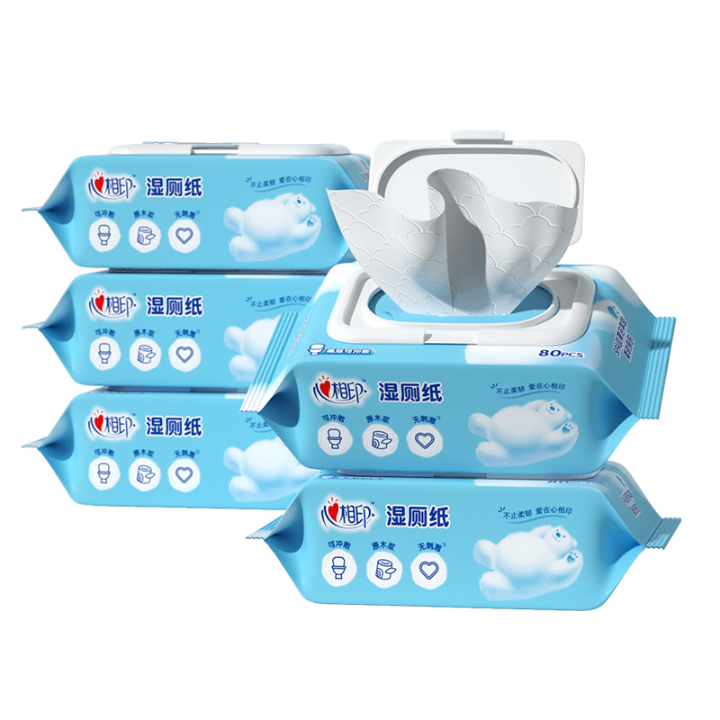心相印湿厕纸80片6包整箱实惠装